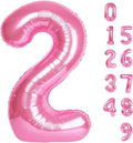 2 Numbers Balloon 40 Inch Pink Two Balloon Number Birthday Decor, 2nd 12 21st Party Celebration Decorations Graduations Wedding Baby Shower
