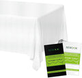 White Paper Tablecloths Disposable for Rectangle Tables 3 Pack,3 Ply Paper & Plastic Quality Table Cloth for Parties,54 x 108 Inch Birthday Table Cover Outdoor Wedding Banquet Tablecover
