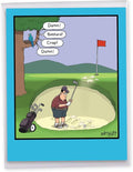 NobleWorks Jumbo Hilarious Birthday Greeting Card From Us 8.5 x 11 Inch with Envelope (1 Pack) Large Jumbo Bday Golf Bunker J3675BDG-US