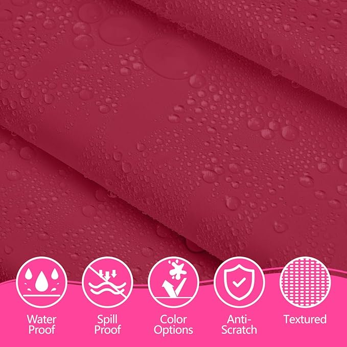 Disposable Plastic Tablecloth Red 54x108 Inch, 5-Pack Waterproof Rectangular Table Cover for Parties, Picnics, Dining Protection
