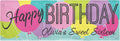 Let's Make Memories Personalized Happy Birthday Banner for Kids - Custom Birthday Party Decorations - Indoor/Outdoor Vinyl - Any Text - Balloons - Pastel Colors - 6ft