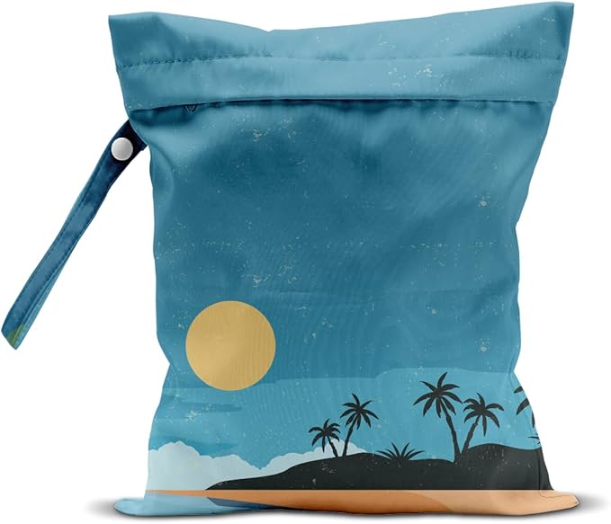 Beach Essentials, Wet Bag for Swimsuit Dirty Clothes Yoga Gym Diaper, Wet Dry Bag, Beach Vacation Essential for Travel Poor Bathing Summer Coastal Gifts