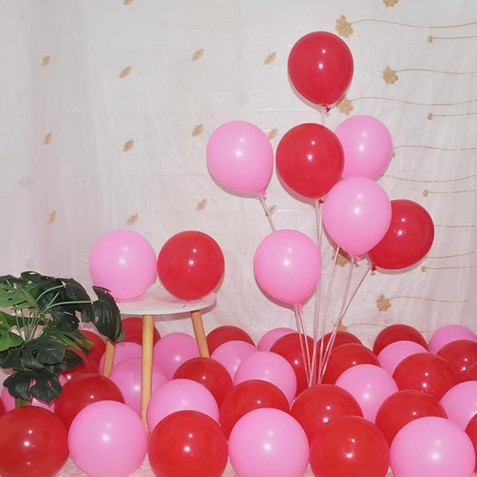 200 Pcs Pink Red Balloons 5 Inch Pink and Red Latex Small Balloon Garland Arch Kit for Valentine's Day Baby Shower Birthday Bridal Shower Wedding Anniversary Party Decorations