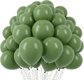 110pcs Sage Green Balloons 12inch Olive Green Latex Party Balloons for Graduation, Wedding, Birthday, Bridal Shower, Baby Shower, Anniversary Party Decorations