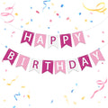 Happy Birthday Banner Pink Happy Birthday Sign Birthday Decorations for Birthday Party Backdrop Wall Decor Pink Birthdays Sign for Men Women Party Supplies