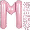 Pink Letter M Balloons,40 Inch M Balloons Letter Mylar Helium Large Pink M Balloon for Birthday Party Anniversary Decorations