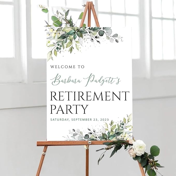 Personalized Retirement Yard Sign, Personalized Lawn Decoration for Happy Retirement Celebration, Outdoor Welcome Board for Party Entrance, Event Decor for Coworker Farewell Party, 12x18 Inch #7