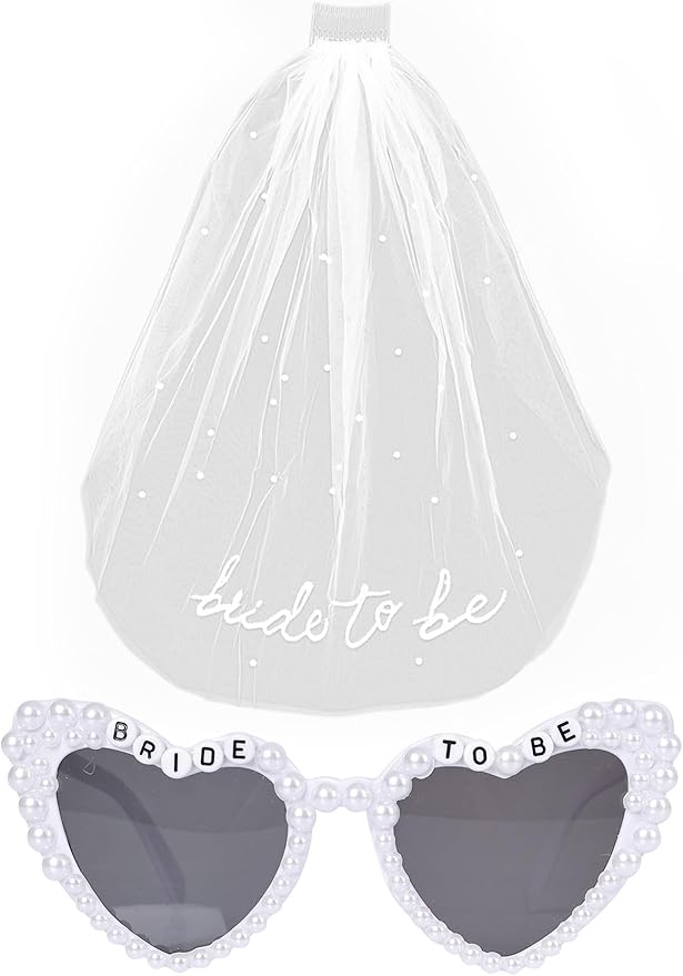 Bride to Be Veil Bachelorette Party Accessories, Bridal Shower Decorations, Engagement Gifts for Bride