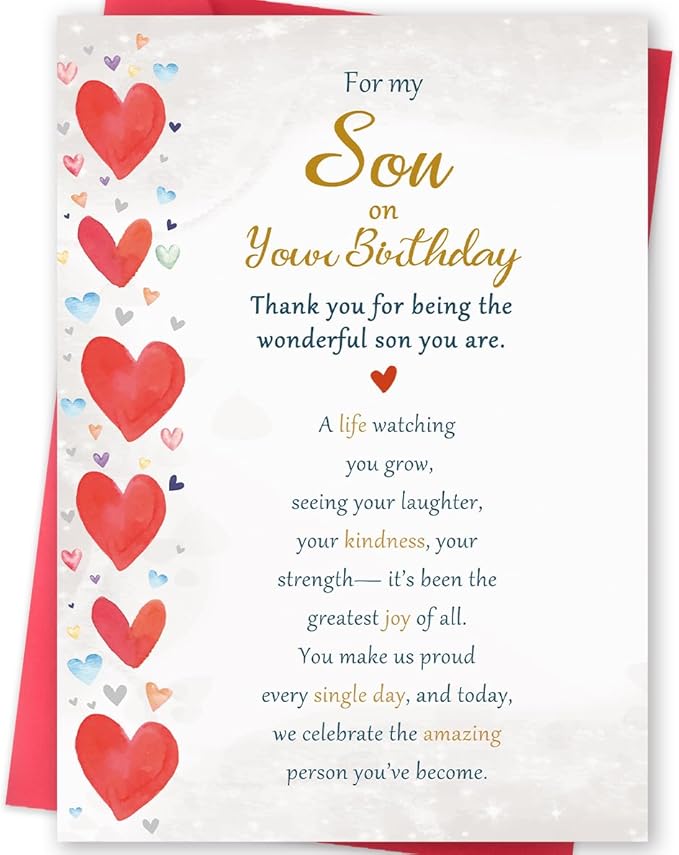 Son Birthday Card, Funny Birthday Cards from Mom Dad, Birthday Card for Son Adult