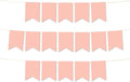 Andaz Press Hanging Pennant Banner with String, Peach, 1-Set, 24 Pennants, Approx. 12-Feet Long