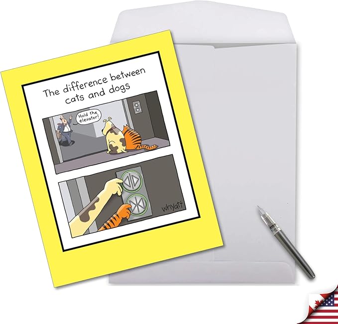 NobleWorks Jumbo Funny Birthday Paper Card From Us 8.5 x 11 Inch with Envelope (1 Pack) Large Jumbo Bday Hold The Elevator J4856BDG-US