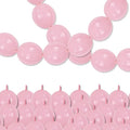 Pastel Pink Linking Balloons, 60PCS 6 Inch Small Baby Pink Link Balloons for Making Balloon Wall Heart Arch, Quick Linked Balloon for Girls Wedding Birthday Baby Shower Valentine's Party Decorations