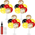 4 Sets Balloon Stand Kit, Balloon Sticks Holder for Table Centerpiece with Red Yellow Black Balloons Mickey Party Theme Kids Party Supplies Decorations(Red Yellow Black)