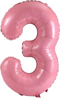 YPSelected 32 Inch Large Foil Helium Number Balloon Birthday Wedding Party 0-9 (Baby Pink, 3)