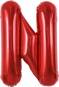 TONIFUL 40 Inch Large Bright Red Letter Balloons A-Z, Giant Jumbo Helium Foil Mylar Big Letter N Balloons for Birthday Party Anniversary Wedding Decorations