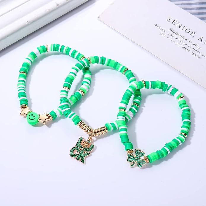 Surfer Heishi Bracelets for Women Stackable Rainbow Vinyl Disc Clay Beaded Stretch Bracelets Elastic Layering Friendship Bracelets Boho Summer Beach Jewelry