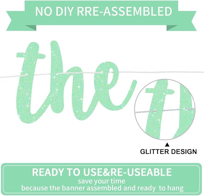 BEISHIDA Glitter Light Green The Beginning of A New Chapter Banner,Pre-Strung Farewell Book Themed Housewarming Party Congratulations Decorations,Going away party Garland,Graduation Sign 2026 Banner,retirement Supplies