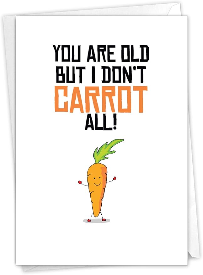 The Best Card Company - Happy Birthday Puns Carrot Envelope