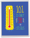 NobleWorks - Extra Large Funny 101th Milestone Birthday Greeting Card 8.5 x 11 Inch with Envelope (1 Pack) Large Jumbo 101 In Celsius J2759MBG