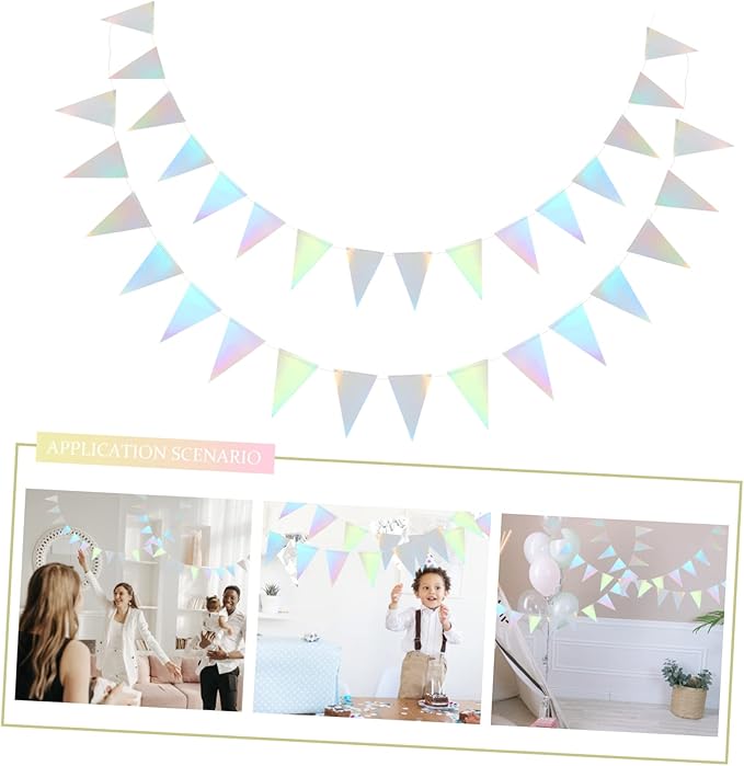 2pcs Double-Sided Party Banner Flags for Birthday and Wedding Decor Reusable Hanging Decorations Lightweight and Easy to Store for Themed Celebrations