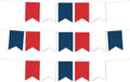 Andaz Press Hanging Pennant Banner with String, Red, White, Navy Blue, 1-Set, 24 Pennants, Approx. 12-Feet Long, Veterans Day Election Theme Colored Supplies