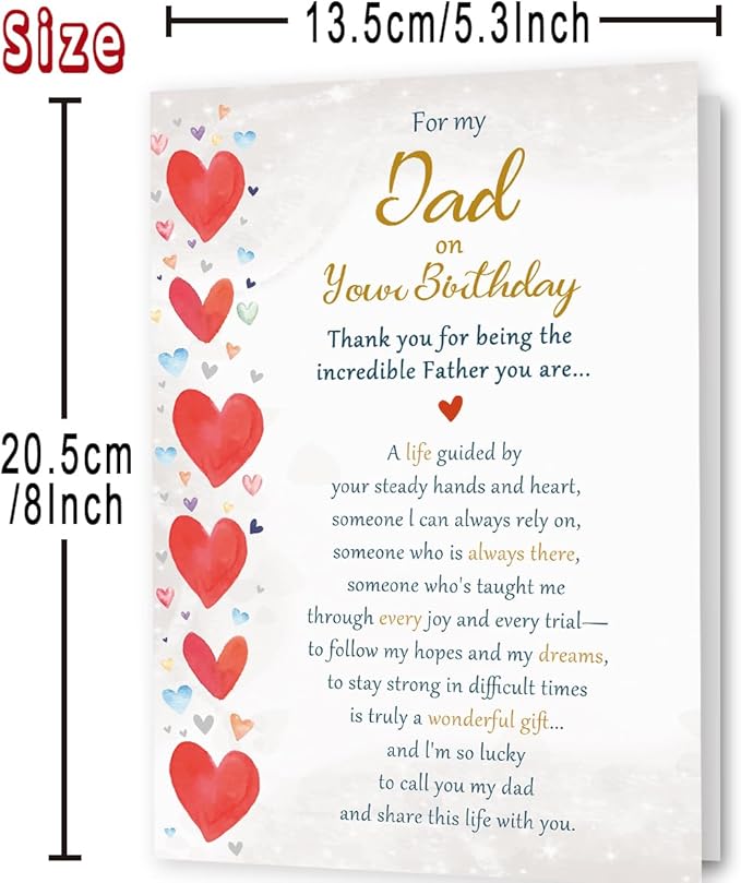 Dad Birthday Card, Funny Birthday Card for Dad, Happy Birthday Cards Gifts from Son Daughter