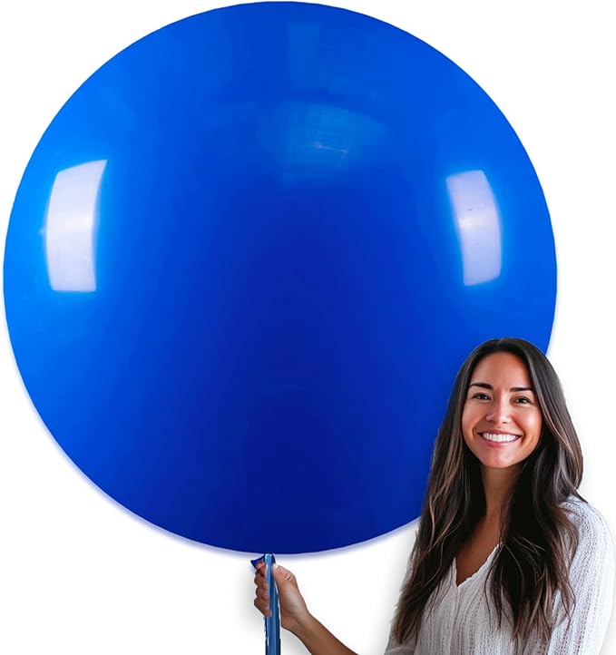 PartyWoo Royal Blue Balloons 4pcs of 36 Inch Dark Blue Latex Balloons for Wedding Baby Shower Gender Reveal Anniversary Graduation Under The Sea Men Birthday Bachelorette Party Decorations Blue-Y5