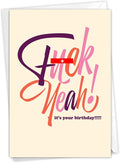 NobleWorks - 1 Funny Women's Birthday Card - Hilarious Bday Greeting Card with Envelope, Sassy Celebration - Eff Yeah C6405BDG