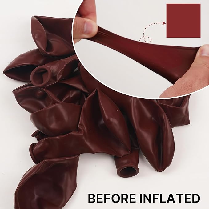 PartyWoo Burgundy Balloons 101pcs 12 Inch Dark Red Maroon Ruby Red Latex Helium Balloons for Graduation Valentine's Day Wedding Anniversary Casino Citizenship Christmas Party Decorations Red-Y75