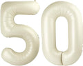 40 Inch Balloon 50 Numbers, Foil 40 Inch Cream 50th Birthday Party Decoration for Men & Women, Big Number Balloons Party Supplies for Engagement Wedding Anniversary