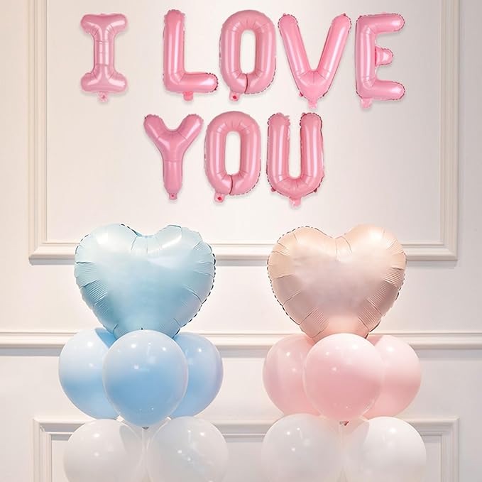 75pcs 16" Happy Birthday Balloon Banner, Pink Balloons Letters, Personalized Mylar Foil Birthday Decorations includes 2 Sets A- Z, 1 set Number 0-9 "HAPPY BIRTHDAY" letters