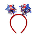 4th of July Headband Independence Day Hair Accessories Patriotic Party Hair Supplies USA Flag Star Design Blue Red Ribbon Stars Hair Decoration Hair Hoop for Women