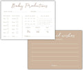 Baby Predictions and Advice Cards, 5" x 7" Minimalism Baby Shower Predictions Cards, Daily Party Games & Activities Favors for Newparents - G02