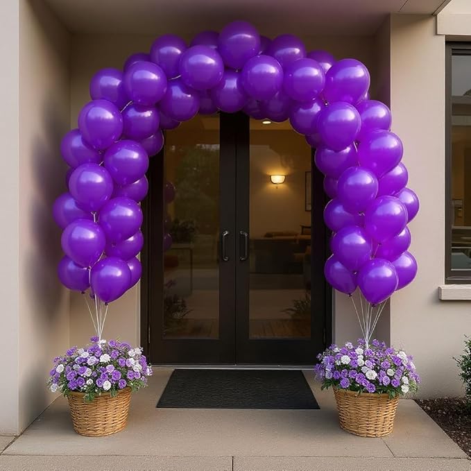 50 Pack 12 Inch Purple Latex Balloons for Party Decorations, Thick Premium Balloons for Birthday, Quinceañera, Princess Theme, Bridal Shower, Photo Backdrop, Arch & Garland, Air or Helium