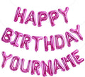 TONIFUL 65 Pcs 16 Inch Rose Red Happy Birthday Balloons and 2 Sets A-Z Foil Letters Balloons DIY Personalized Phrase Banner for Birthday Celebration Halloween Thanksgiving Christmas Party Decorations