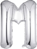 Letter Balloons 40 Inch, Single Silver Letter M Balloons Aluminum Hanging Foil Film Balloon for Baby Shower, Wedding Anniversary, Graduation, Birthday Party Decoration