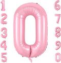 Number 0 Balloon 40 Inch Pink Number Balloon Foil Mylar Alphabet Balloon for Birthday Wedding Baby Shower Party Large Number Balloon