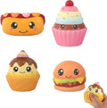 4 Pcs Slow Rising Food Toys for Kids, Kawaii Foam Squishy Toys in Dessert Bread Hot Dog Cake Stress Relief Squeeze Toy for Holiday Carnival Goodie Bag Stuffers