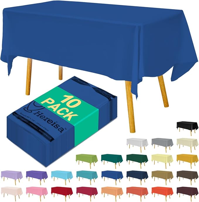 Plastic Tablecloths 5 Pack 10 Pack Rectangle