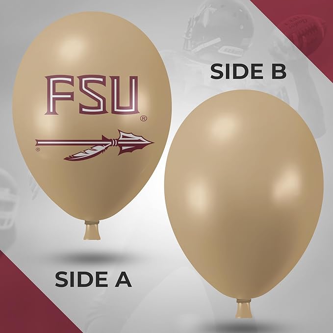 Florida State Seminoles Balloons 10 Pack 11" Official Licensed Logos, Helium Quality Latex Balloons, Perfect for College Football Team Celebration, Decorated Front and Back by Westrick