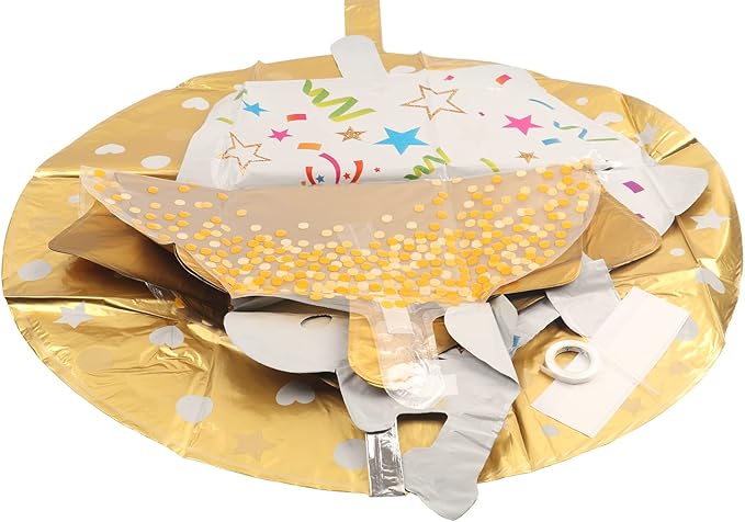 36inch Large Gold Round Foil Helium Mylar Balloons Set 8pcs For Gold Happy Birthday Party Decorations