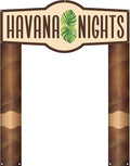 Peryiter 3 Pcs Havana Night Themed Party Decorations Banner Welcome Porch Sign with Tape for Summer Camp Birthday Themed Party Activity Decor Door(Havana Night)