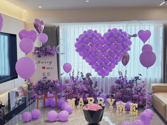 400 Pcs Purple Balloons 12 Inch Dark Purple Bulk Latex Balloon for Birthdays Weddings Party Decorations