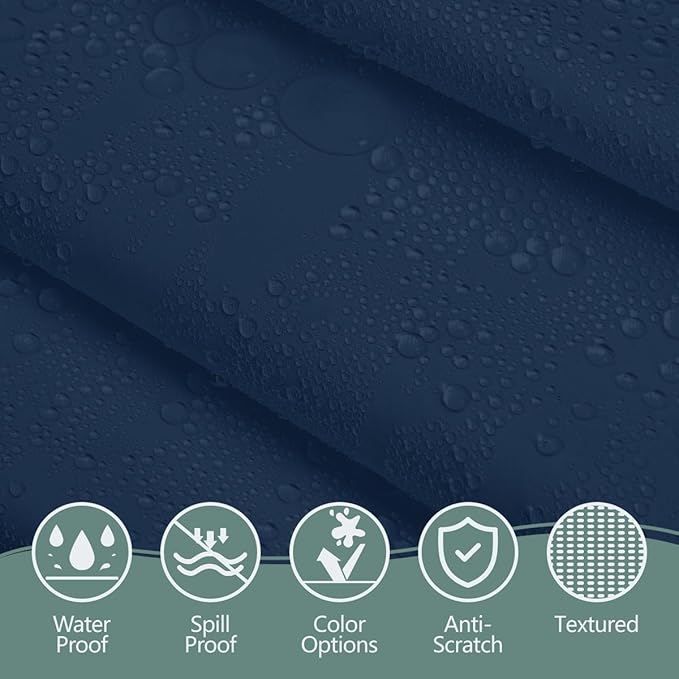 Disposable Plastic Tablecloth 54x108 Inch Rectangle - Navy Blue, 4 Pack Waterproof & Tear-Resistant Party Table Cover for Dining, Picnic, Crafts, Holiday Decor