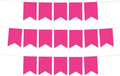Andaz Press Hanging Pennant Banner with String, Fuchsia Hot Pink, 1-Set, 24 Pennants, Approx. 12-Feet Long