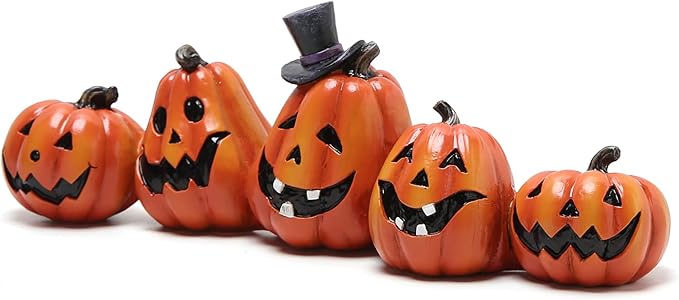 Hodao Halloween Pumpkin Decorations Indoor Halloween Decorations Clearance for Table/Halloween/Window/Present Box/Gift/Courtyard Corridor (Orange Pumpkin)