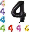 40 Inch Large Foil Helium Number Balloon Birthday Wedding Party 0-9 (Black, 4)