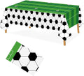 Hxezoc Disposable Soccer Plastic Tablecloth, 54 x 108 Inches Soccer Waterproof Table Cover for Sports Birthday Party Baby Shower Decorations Outdoor Indoor Party Supplies