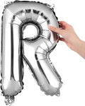 Restaurantware-Balloonify 16 Inch Letter Balloon, 1 Alphabet Party Balloon - Letter R, Self-Sealing, Silver Foil Mylar Finish, Hanging Loop, Decoration For Birthday, Wedding, Or Graduation