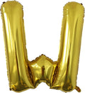 40 Inch Large Gold Letter W Balloons, A to Z Helium Balloons, Foil Mylar Big Balloons for Birthday Party Anniversary Supplies Decorations